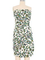 Jacqueline de Ribes Dot Printed Bustier Dress Dress arcadeshops.com