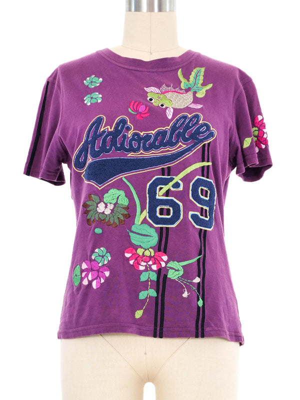 2003 Christian Dior Adiorable 69 Embroidered Tee Top arcadeshops.com