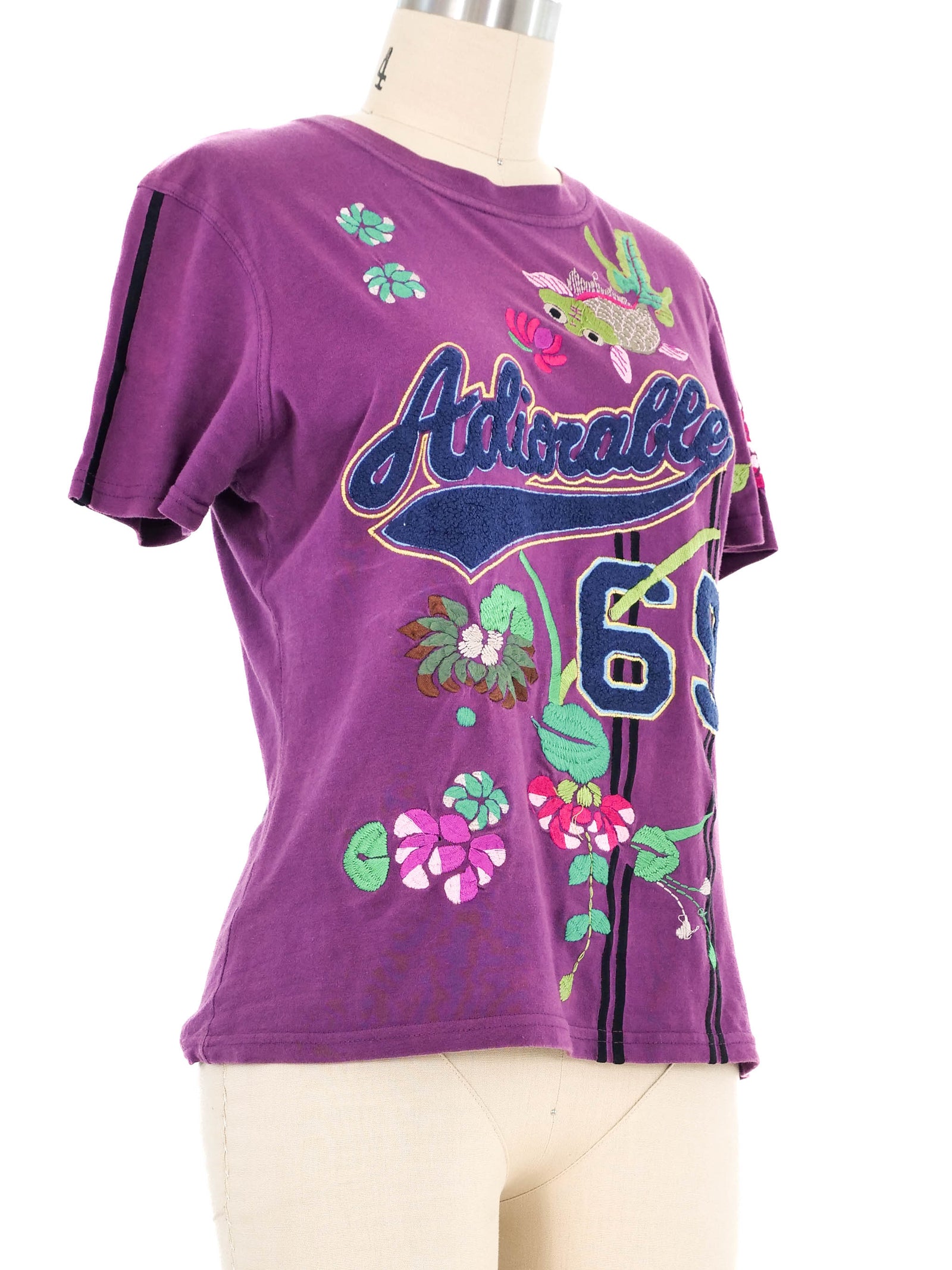 Christian Dior　ADIORABLE　YB7FF　パープル 2003 Christian Dior Adiorable 69 Embroidered Tee