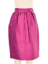 Prada Metallic Magenta Bow Skirt Bottom arcadeshops.com