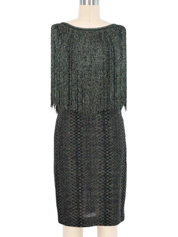 Missoni Fringed Metallic Knit Dress Dress arcadeshops.com