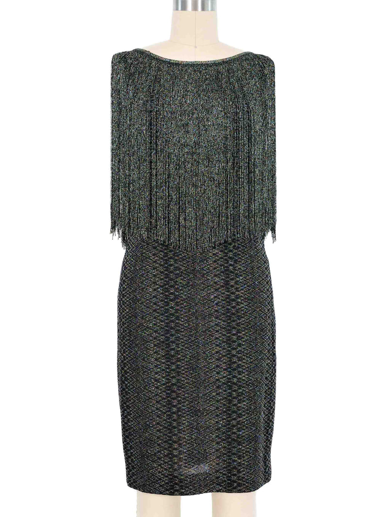 Missoni Fringed Metallic Knit Dress Dress arcadeshops.com