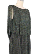 Missoni Fringed Metallic Knit Dress Dress arcadeshops.com