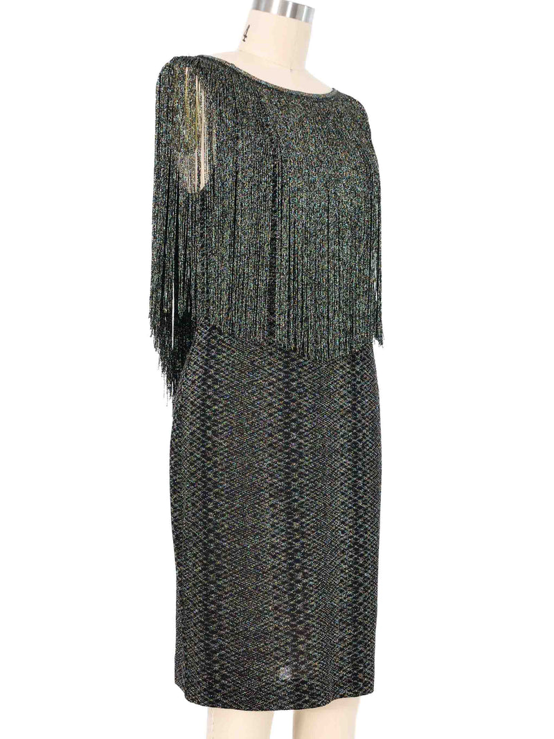 Missoni Fringed Metallic Knit Dress Dress arcadeshops.com