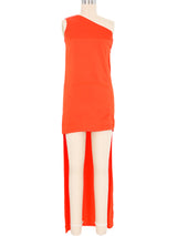 Stella McCartney Orange One Shoulder High Low Dress Dress arcadeshops.com