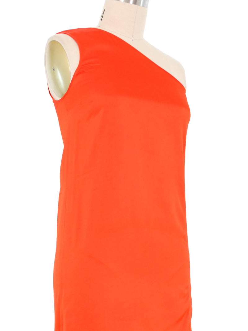 Stella McCartney Orange One Shoulder High Low Dress Dress arcadeshops.com