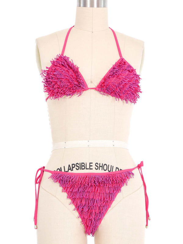 Missoni Magenta Fringed Bikini Suit arcadeshops.com