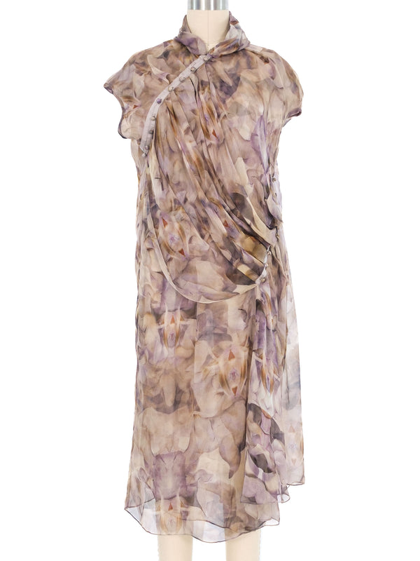 2008 Nina Ricci Sheer Silk Draped Dress Dress arcadeshops.com