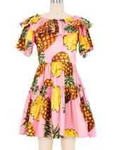 Dolce & Gabbana Pineapple Ruffle Dress Dress arcadeshops.com