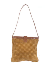 1970s Gucci Suede Monogram Shoulder Bag Accessory arcadeshops.com