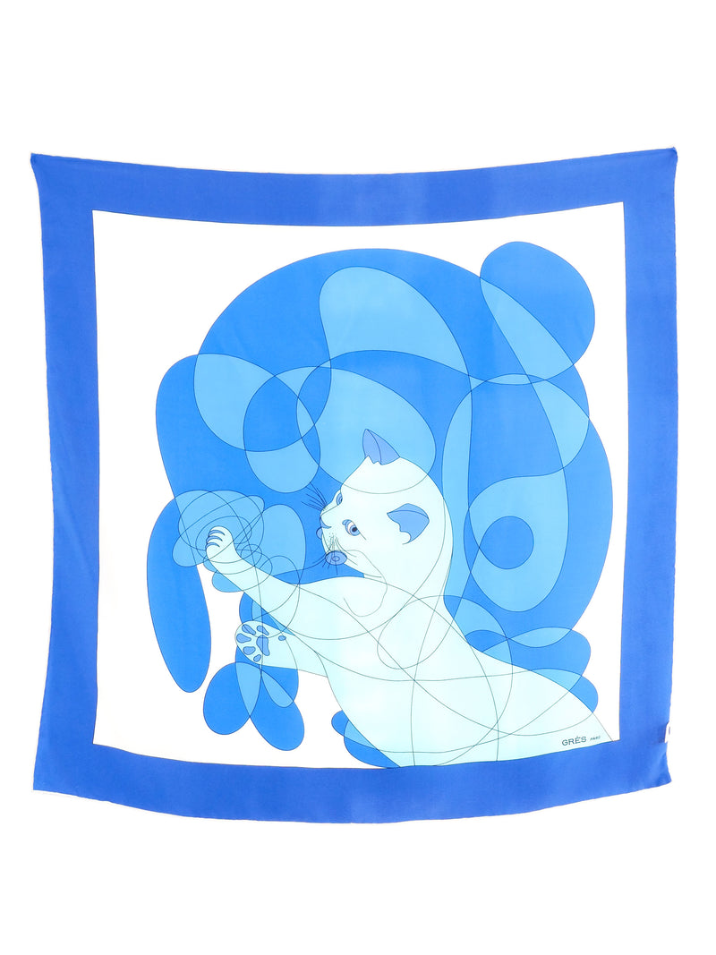 1970s Gres Silk Geometric Cat Scarf Accessory arcadeshops.com