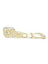 Michael Morrison Studded White Leather Belt Accessory arcadeshops.com