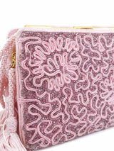 Judith Leiber Baby Pink Beaded Evening Bag Accessory arcadeshops.com