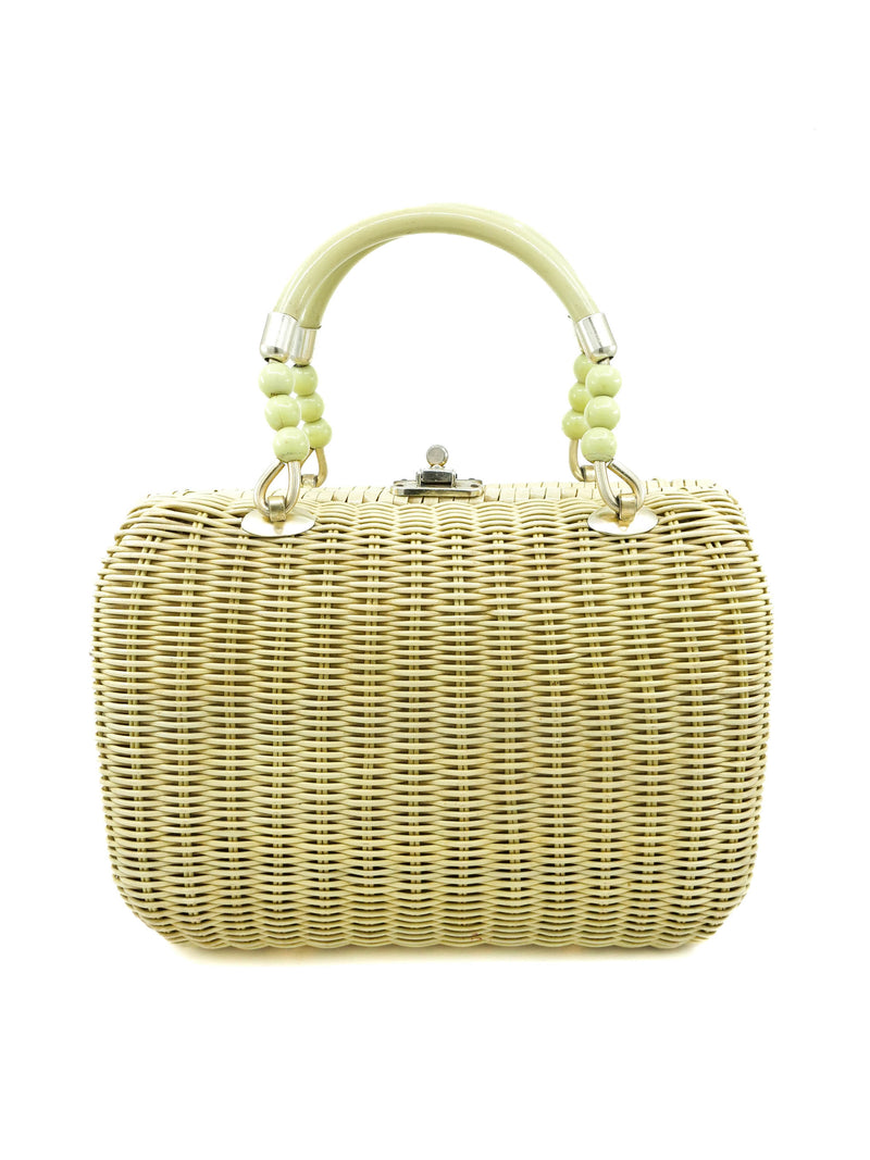 Yellow Beaded Basket Bag Accessory arcadeshops.com