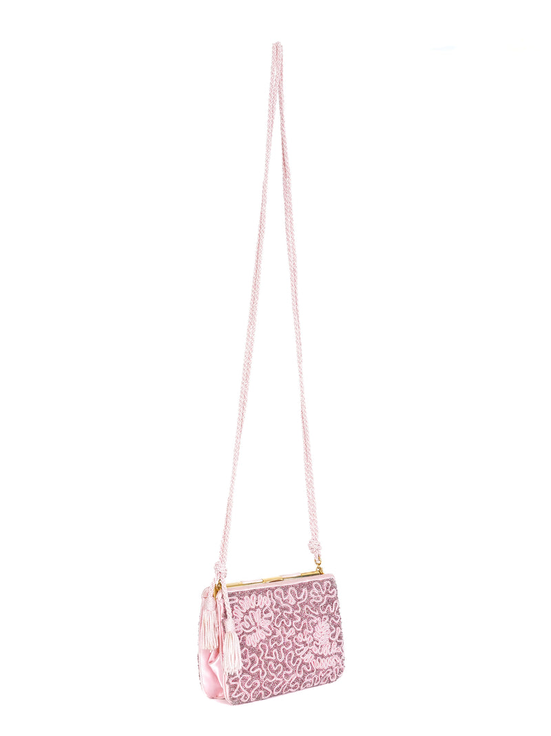 Judith Leiber Baby Pink Beaded Evening Bag Accessory arcadeshops.com