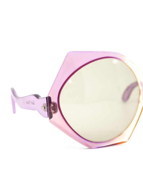 1970s Oversized Ombre Geometric Sunglasses Accessory arcadeshops.com
