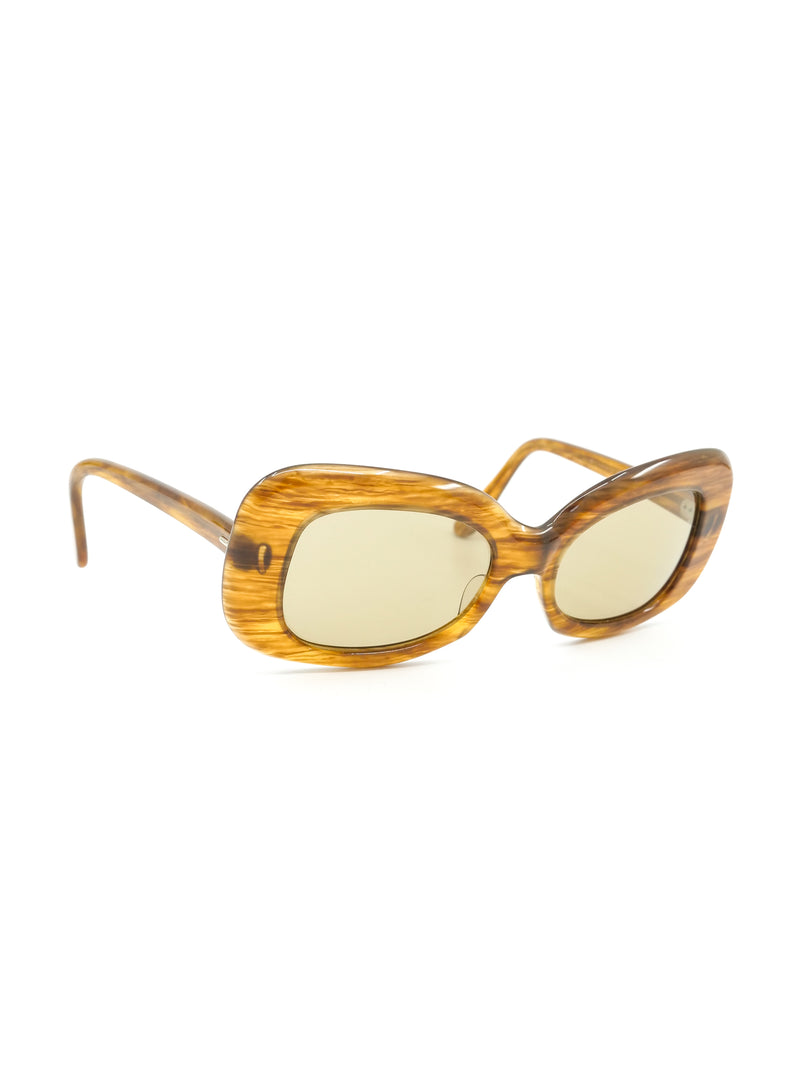 Pierre Cardin Brown Woodgrain Butterfly Sunglasses Accessory arcadeshops.com