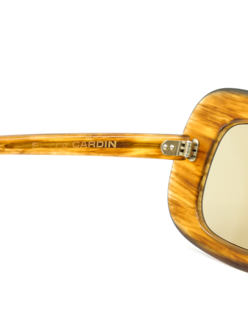 Pierre Cardin Brown Woodgrain Butterfly Sunglasses Accessory arcadeshops.com