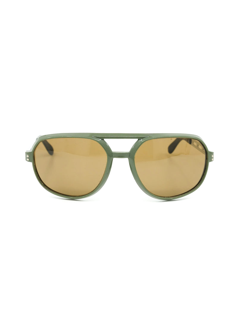 1960s Green Aviator Sunglasses Accessory arcadeshops.com