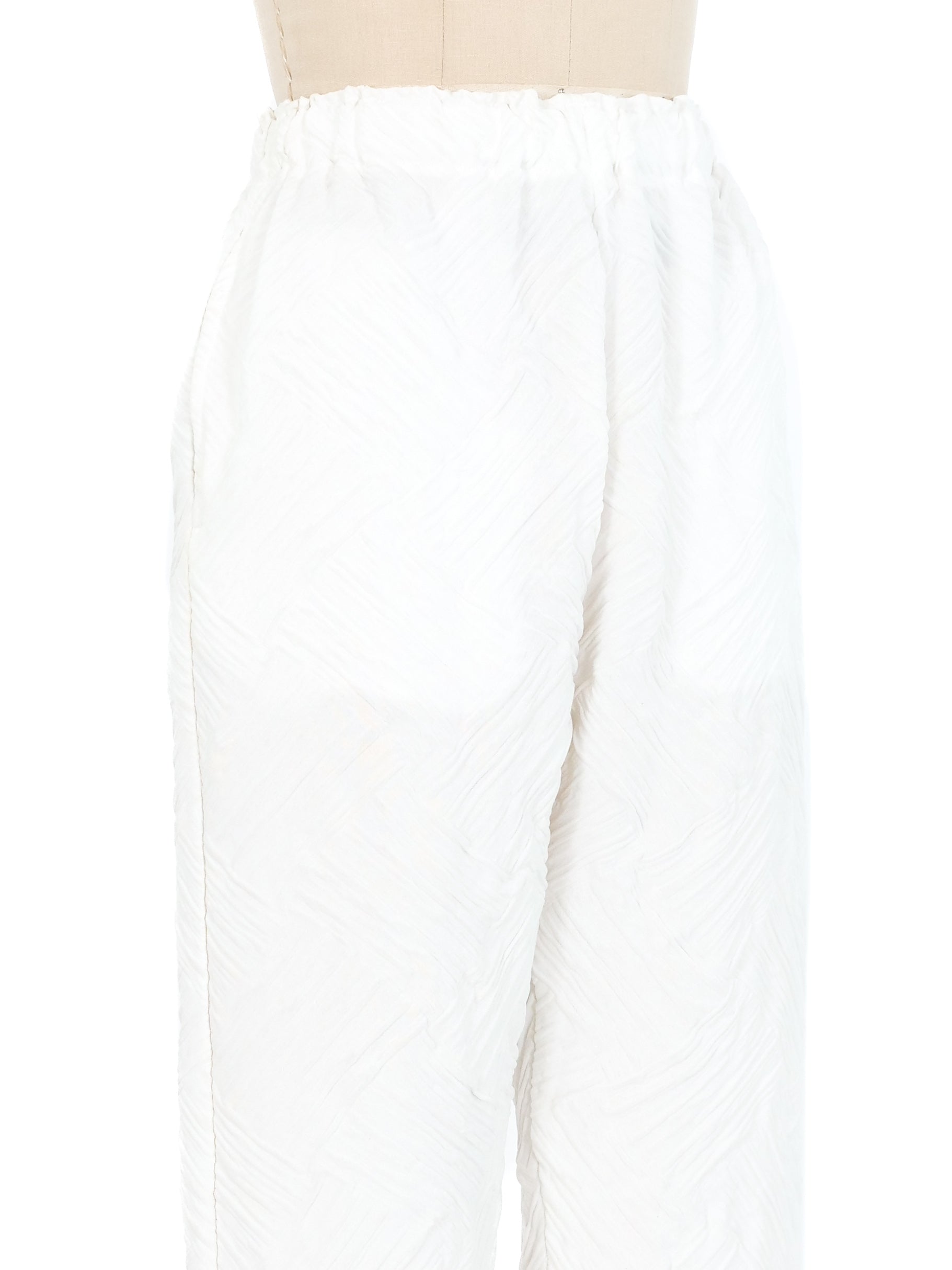 Issey Miyake Pleats Please Textured White Pants