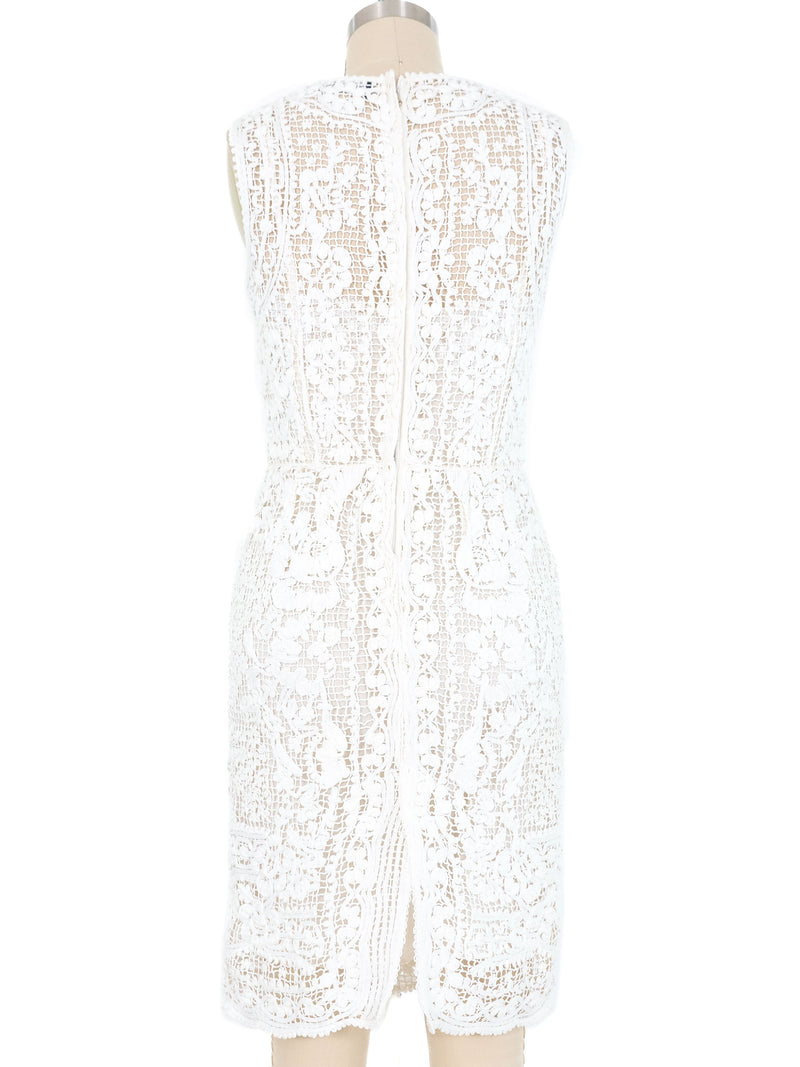 Dolce & Gabbana Crochet White Lace Dress Dolce & Gabbana Crochet White Lace Dress
