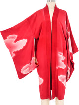 Airbrushed Cloud Print Kimono Jacket arcadeshops.com