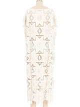 Ivory Sequin Embellished Crochet Maxi Dress Dress arcadeshops.com