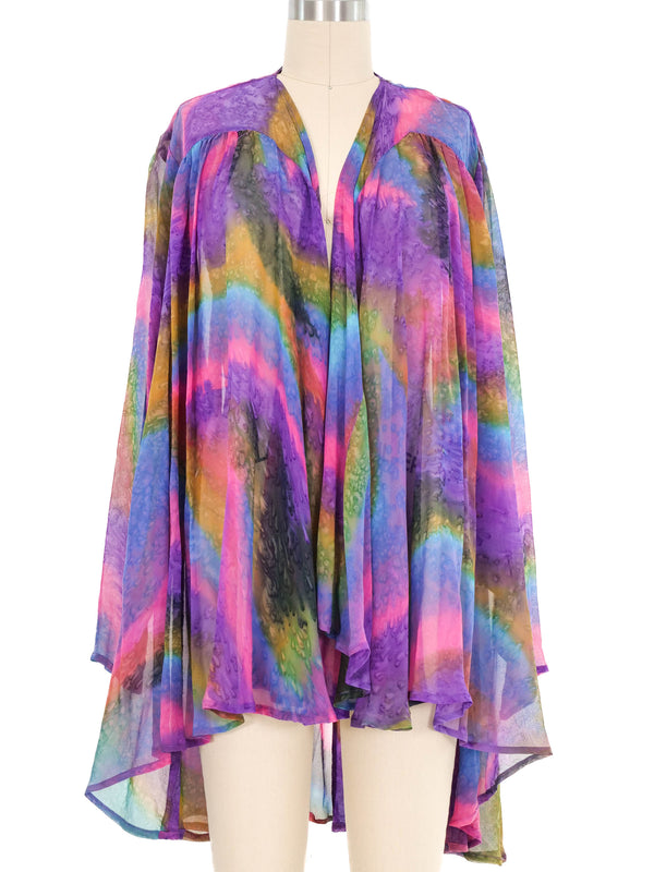 Rainbow Ombre Chiffon Jacket Jacket arcadeshops.com