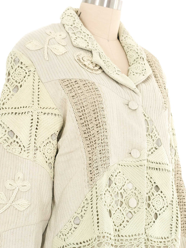 Mint Crochet Patchwork Jacket Jacket arcadeshops.com