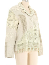 Mint Crochet Patchwork Jacket Jacket arcadeshops.com