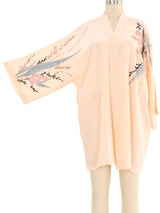 Blush Embellished Silk Robe Jacket arcadeshops.com