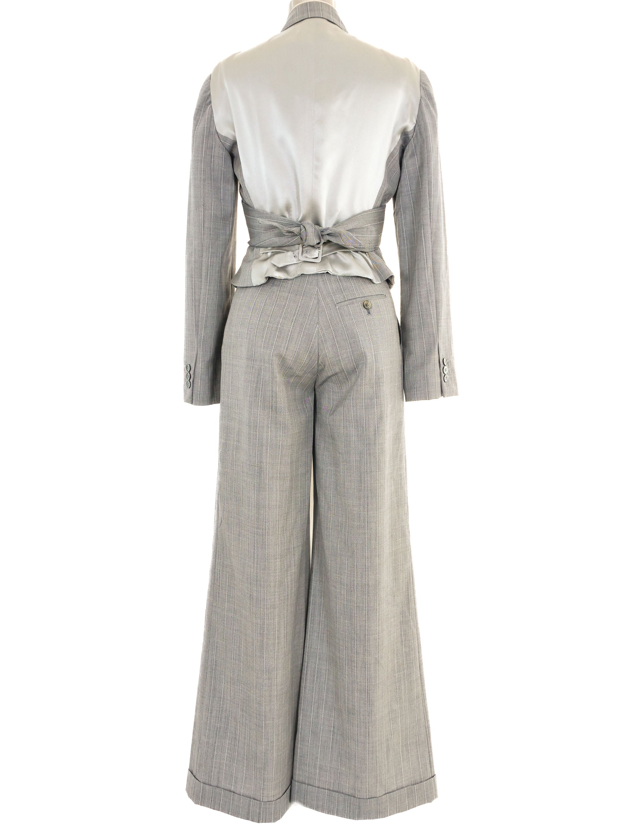 2005 Alexander McQueen Pinstripe Pant Suit