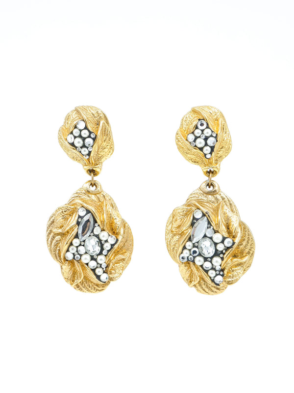 Jacky De G Crystal Accented Earrings Accessory arcadeshops.com