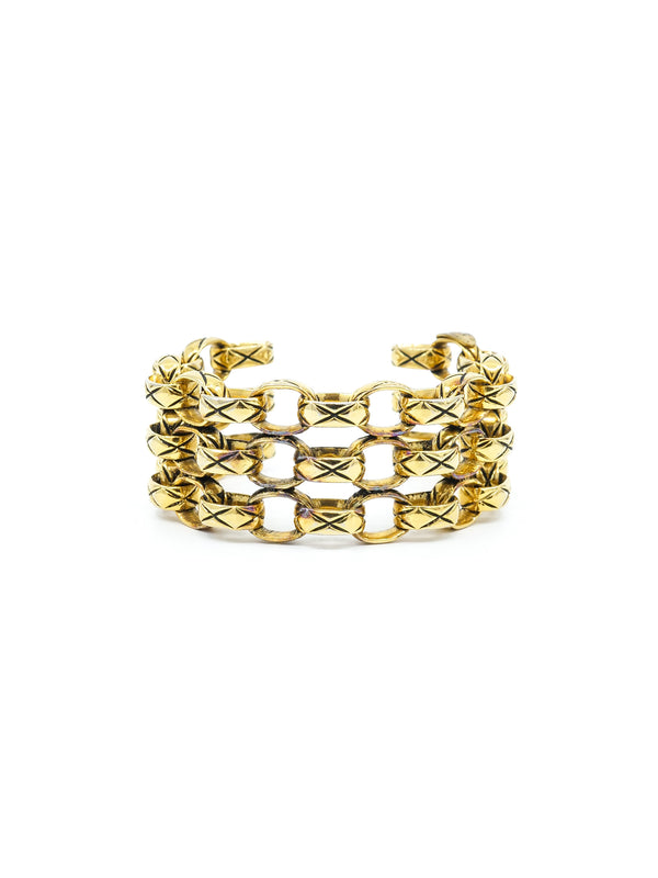 Chanel Quilted Chain Cuff Accessory arcadeshops.com