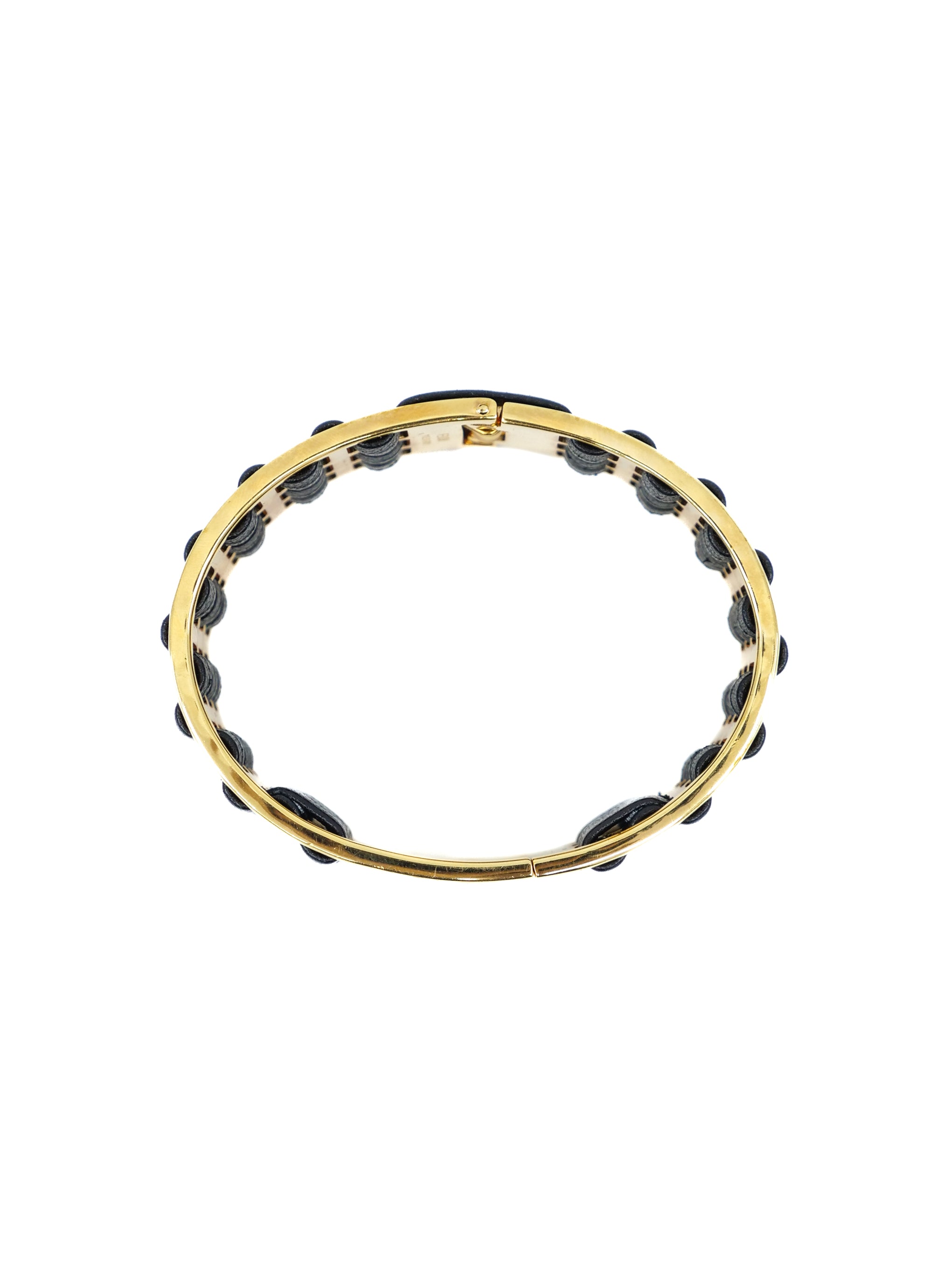 Fendi Fendista Leather Woven Bangle