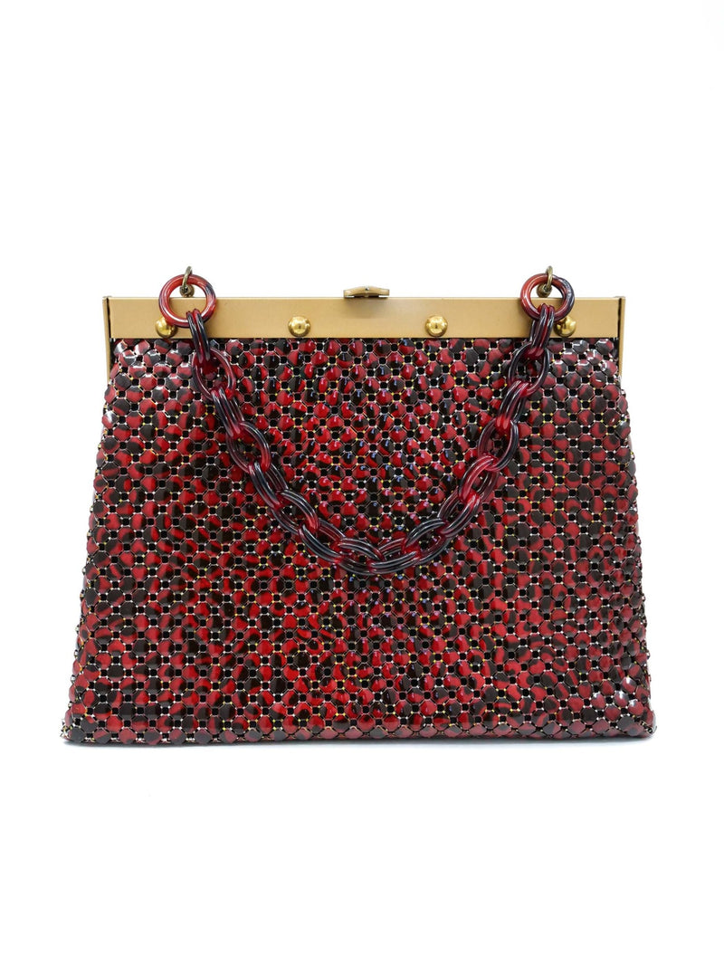 Whiting And Davis Tortoiseshell Metal Mesh Handbag & Wallet Accessory arcadeshops.com