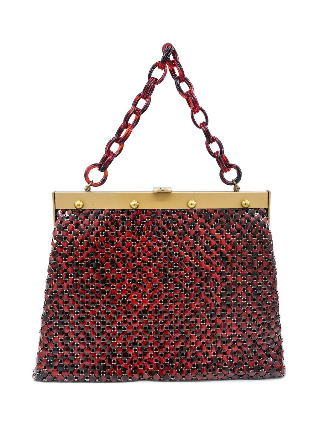 Whiting And Davis Tortoiseshell Metal Mesh Handbag & Wallet