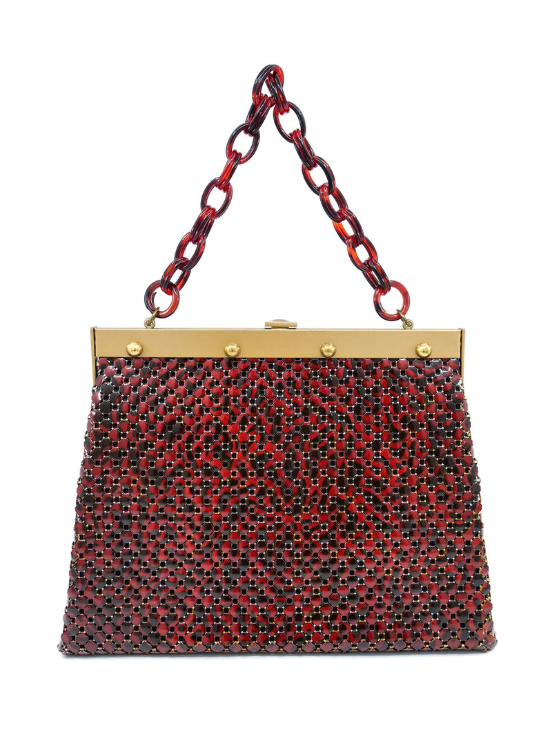 Whiting And Davis Tortoiseshell Metal Mesh Handbag & Wallet Accessory arcadeshops.com