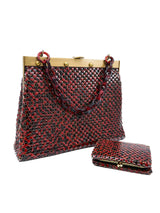 Whiting And Davis Tortoiseshell Metal Mesh Handbag & Wallet Accessory arcadeshops.com