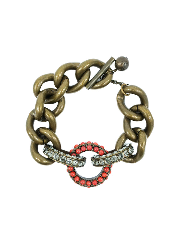 Lanvin Crystal Chain Bracelet Accessory arcadeshops.com