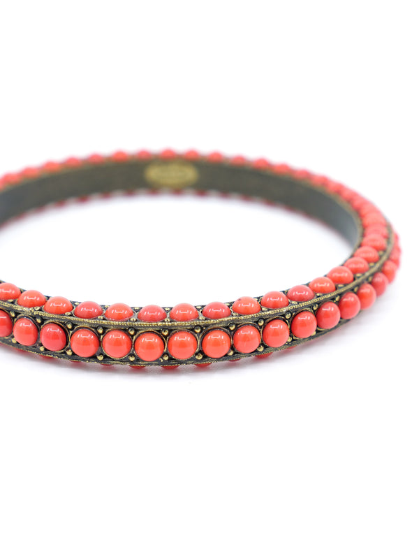 Lanvin Coral Bead Bangle Accessory arcadeshops.com