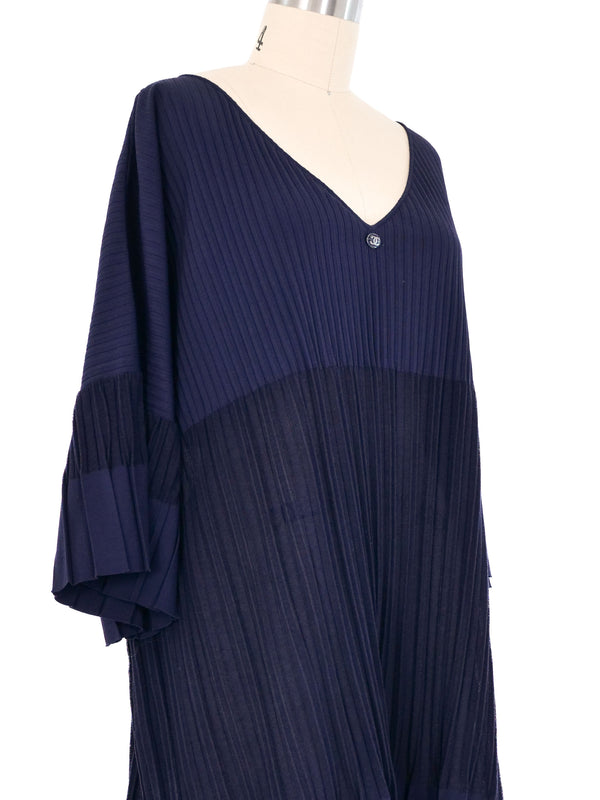 Chanel Navy Pleated Tunic Top arcadeshops.com