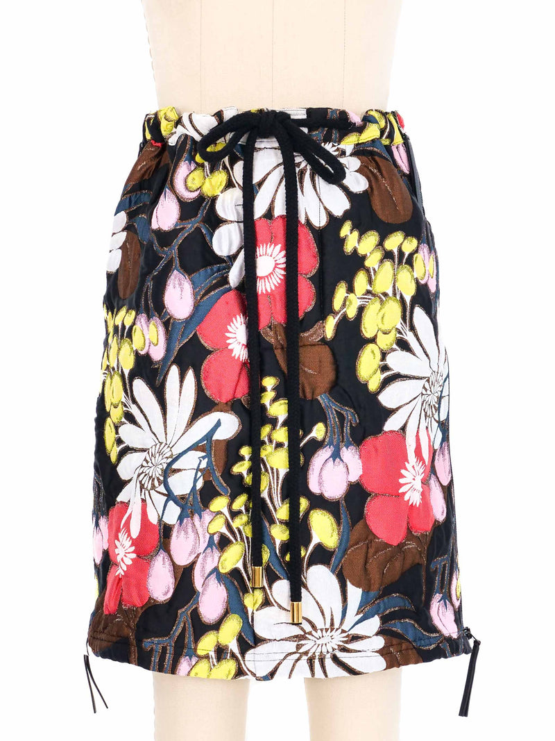 Marni Quilted Floral Mini Skirt Bottom arcadeshops.com