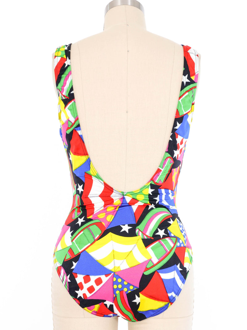 Escada Umbrella Print Swimsuit Suit arcadeshops.com