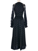 1960s Galanos Jacquard Silk Gown Dress arcadeshops.com