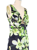 Roberto Cavalli Silk Floral Print Dress Dress arcadeshops.com