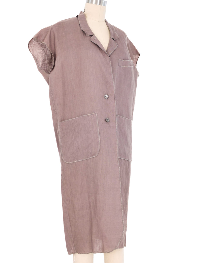 Angelo Tarlazzi Linen Shirtdress Dress arcadeshops.com