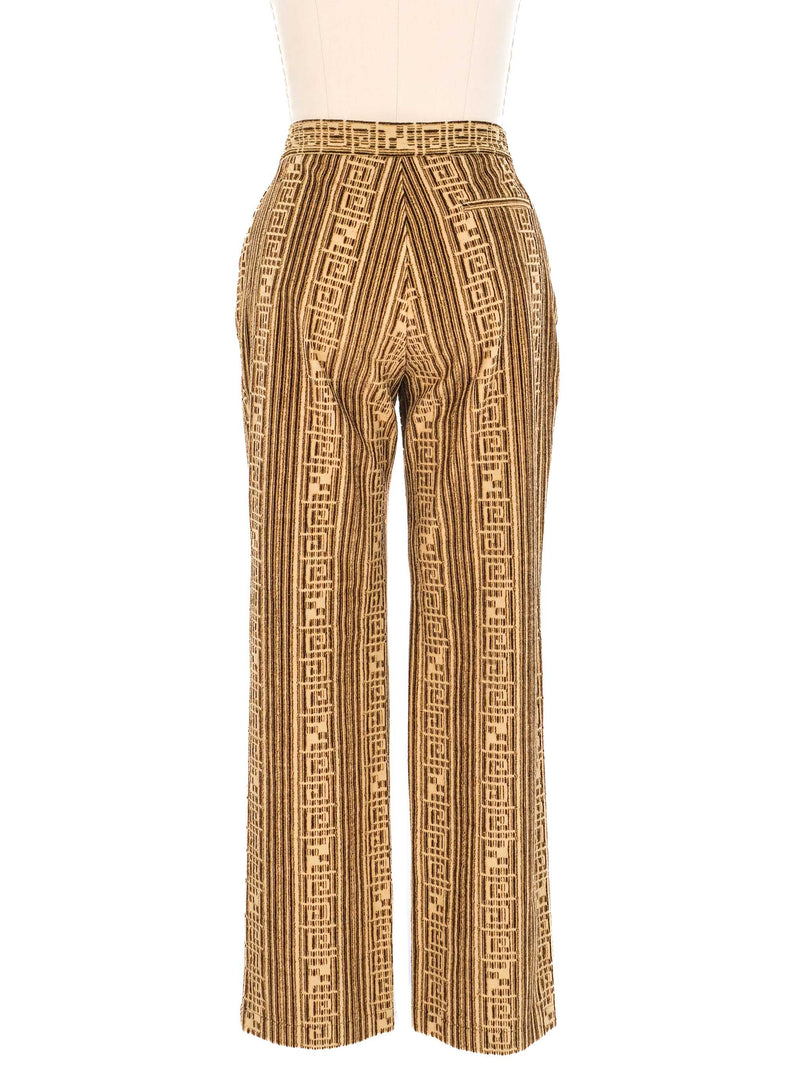 Fendi Logo Burnout Trousers Bottom arcadeshops.com