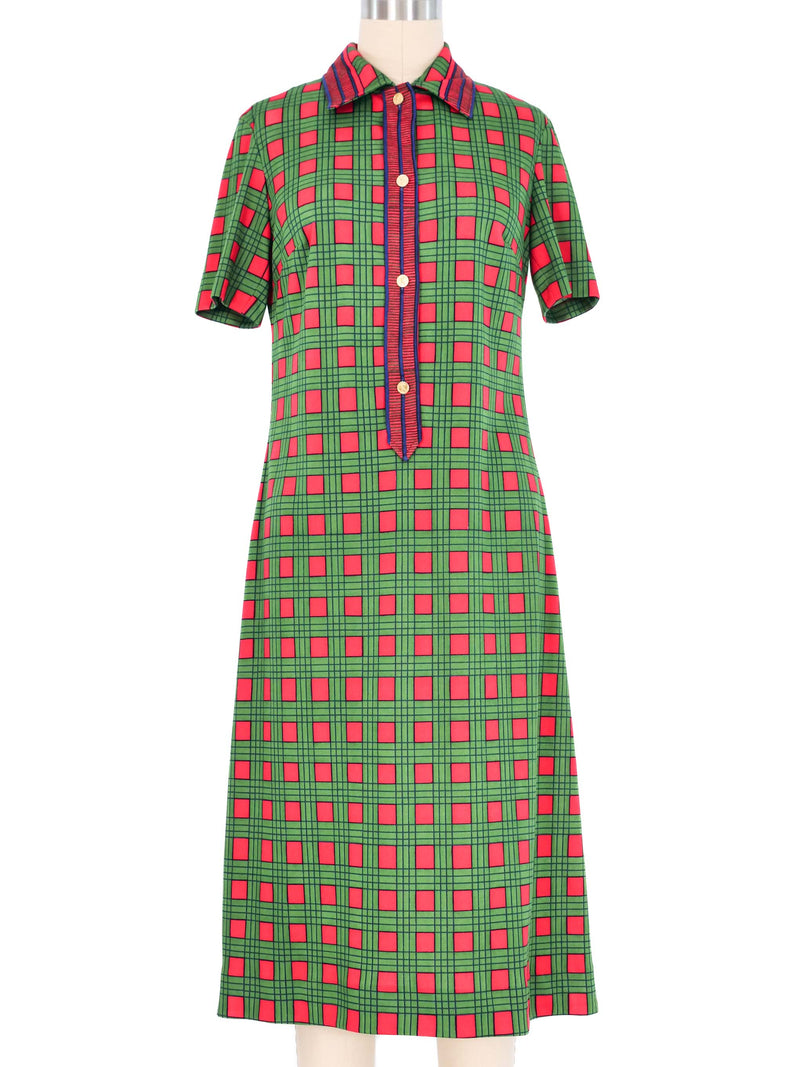 Roberta di Camerino Checkered Shirt Dress Dress arcadeshops.com