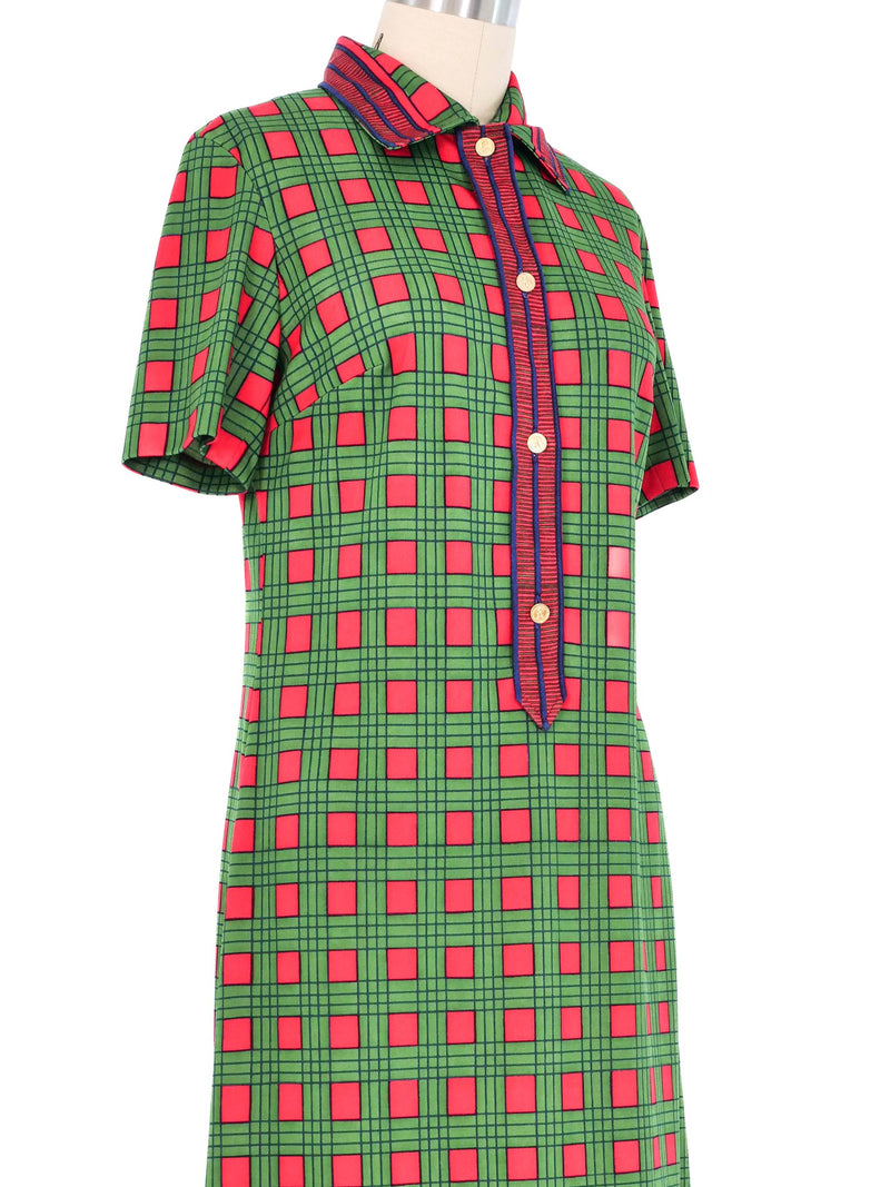 Roberta di Camerino Checkered Shirt Dress Dress arcadeshops.com